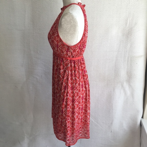 Max Studio Dress Ikat Print Mesh Sleeveless Halter - Picture 5 of 8